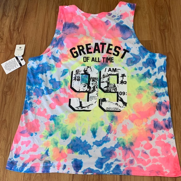 Urban Heritage Tie Dye Graphic Unisex Muscle Tank - Picture 3 of 8